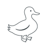 Duck Works duck mascot icon